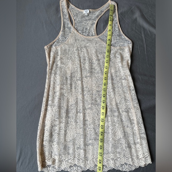 Wilfred Aritzia pink lace Madeline racerback tank dress - Picture 3 of 4